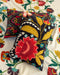 Housse de coussin Mysore colorée aux broderies fleuries
