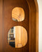 ensemble de deux miroirs en laiton doré Ame