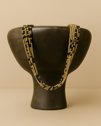 Gold pearl necklace