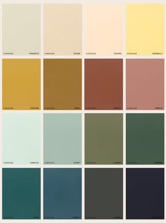 Ensemble des coloris disponibles pour les échantillons de peinture 