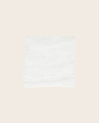 Echantillon du tissu Costa en voile de lin blanc