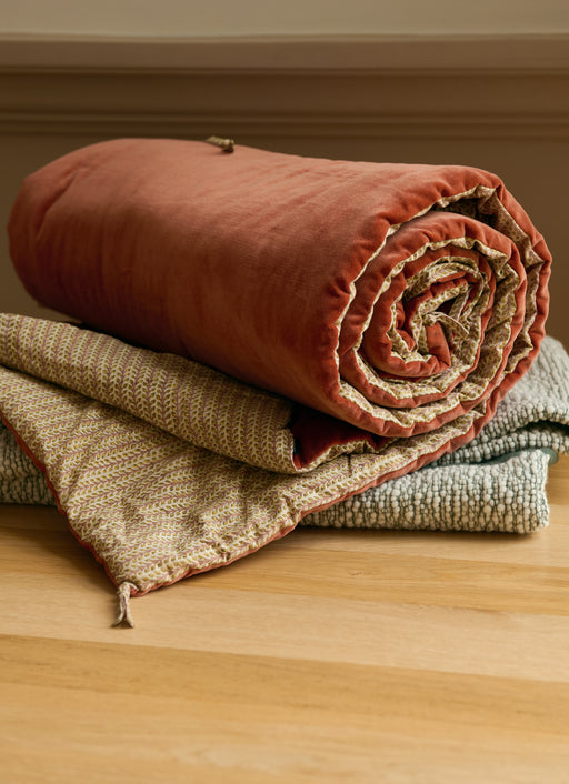 Couvre-pied en velours de coton Florio