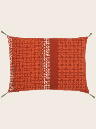 Housse de coussin en coton Dima en teinte Rooibos