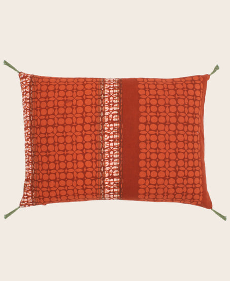 Housse de coussin en coton Dima en teinte Rooibos
