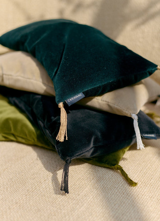 Cherry pits in cotton velvet