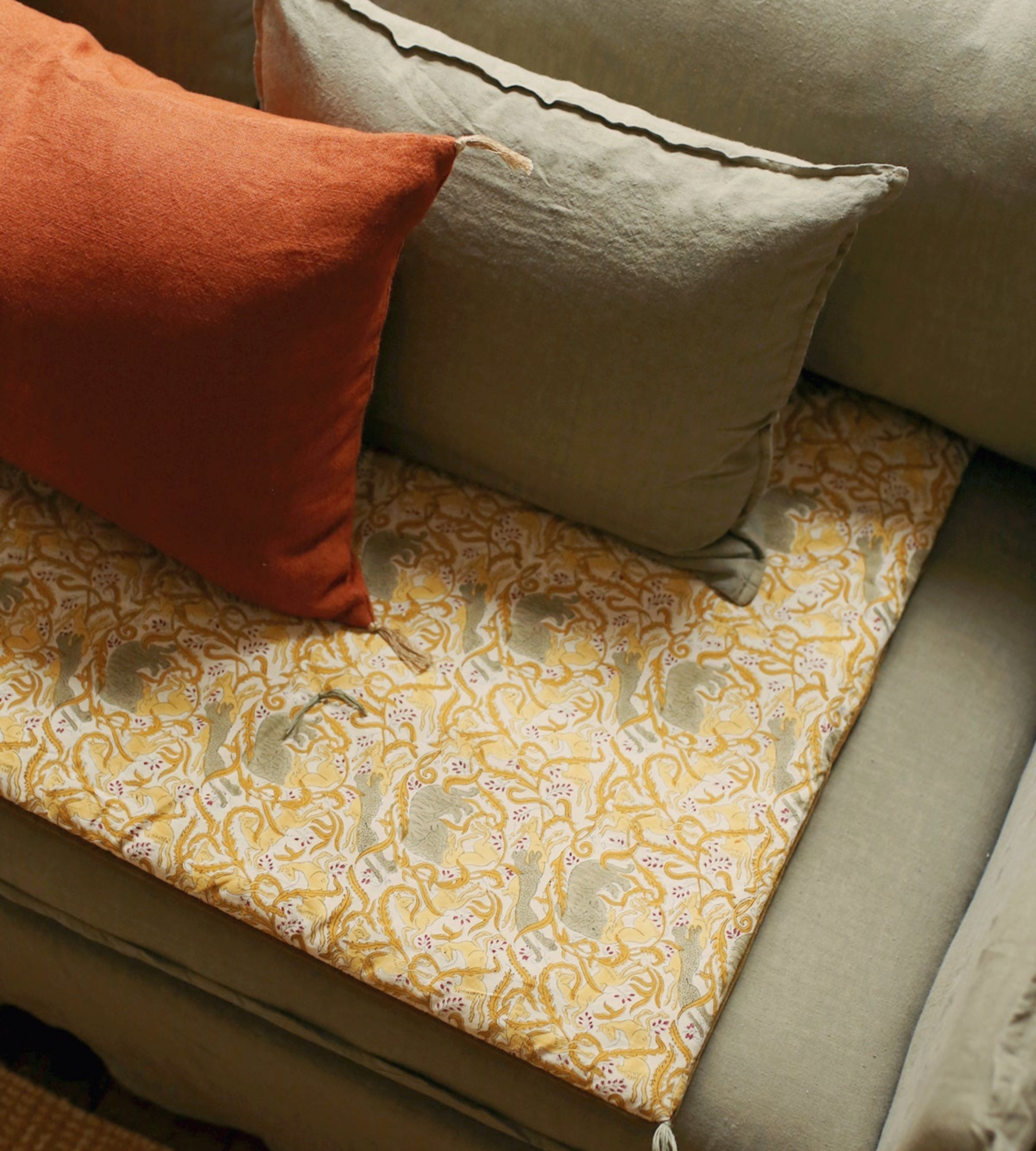 Sofa cover en velours et coton