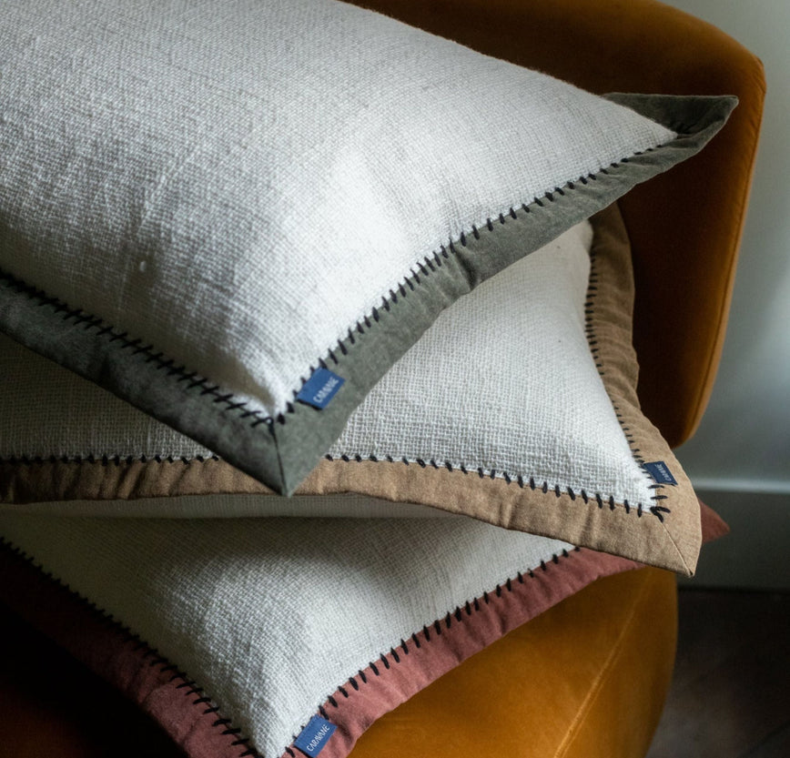 Housse de coussin Khadi Noir
