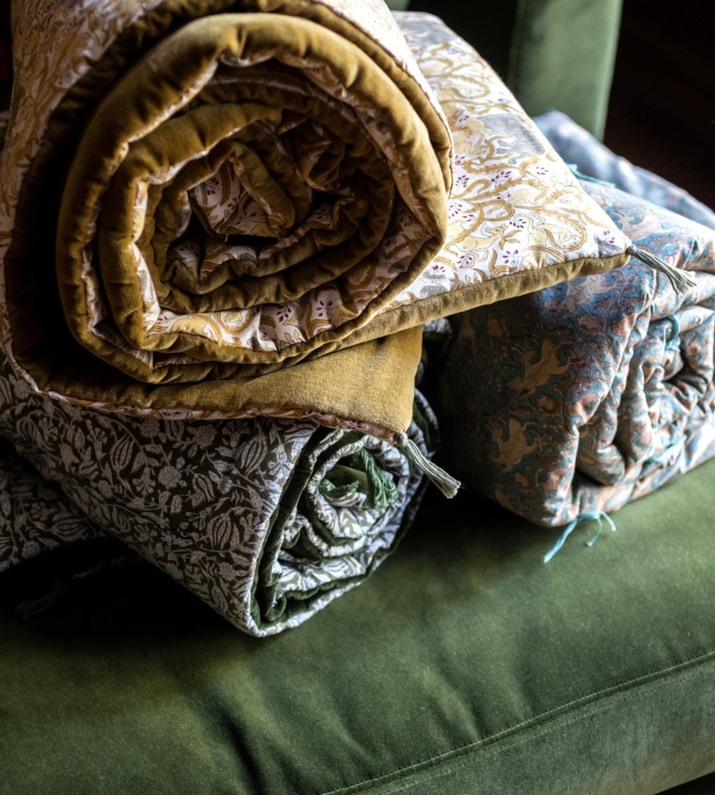 Sofa cover en velours et coton