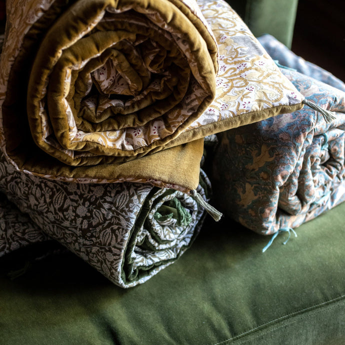 Sofa cover en velours et coton
