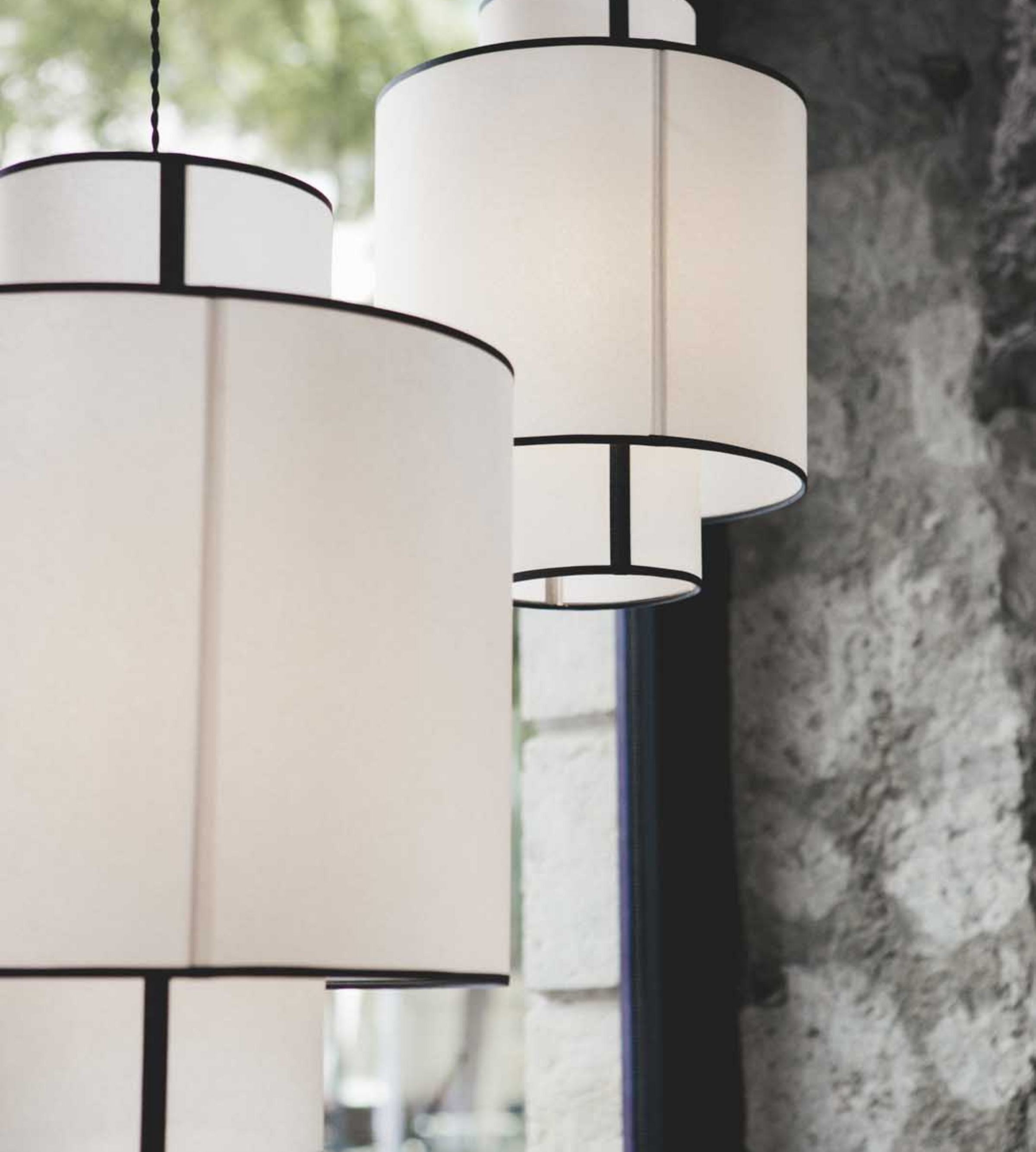 Luminaire: suspension Ilam en papier blanc 