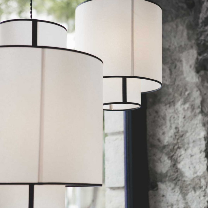 Luminaire: suspension Ilam en papier blanc 