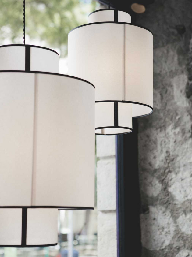 Luminaire: suspension Ilam en papier blanc 