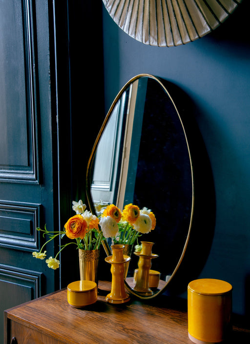 petit miroir en laiton doré