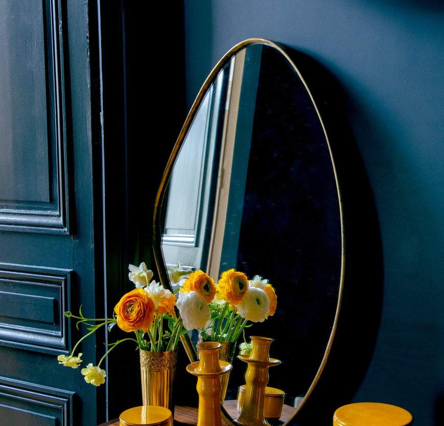 petit miroir en laiton doré