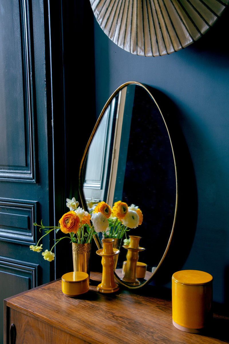 petit miroir en laiton doré