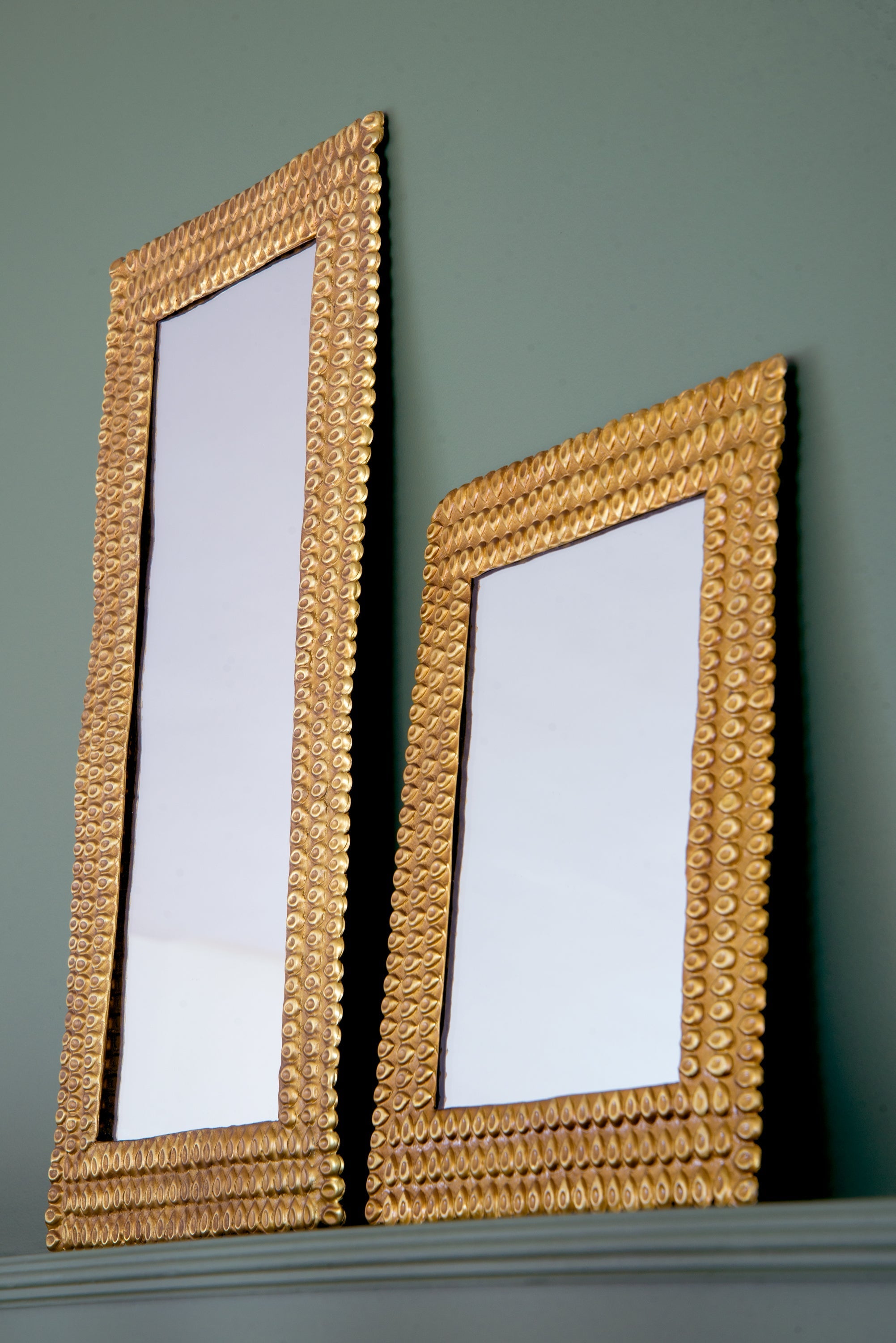 Miroir doré Art Nouveau- Caravane