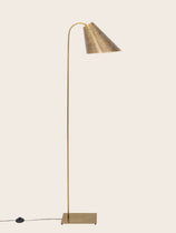 Lampadaire Ella bronze en acier avec abat-jour perforé