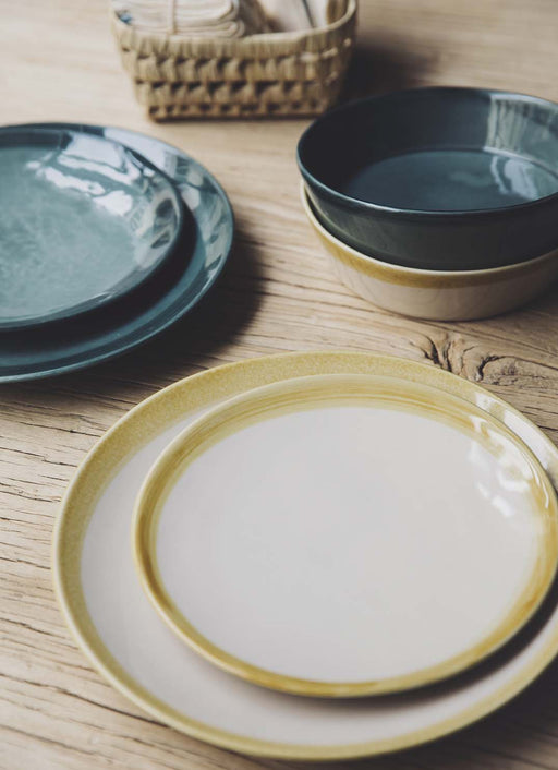 Assiettes en faïence émaillée set de 4