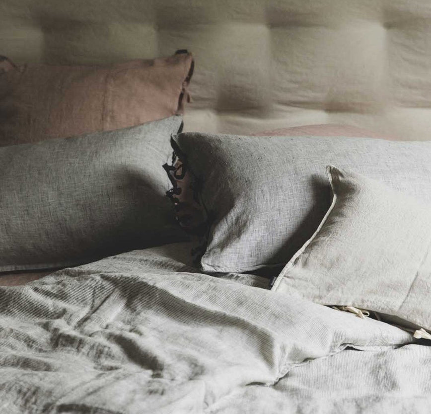 Linge de lit en lin lavé épuré et élégant