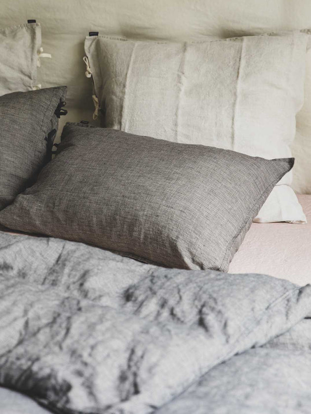 Taie d'oreiller rectangulaire Fil à Fil en lin lavé