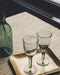Deux verres à pied en verre recyclé Hera