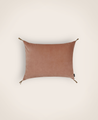 Housse de coussin Velours lavé coloris blush