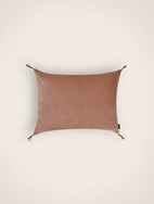 Housse de coussin Velours lavé coloris blush
