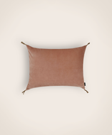 Housse de coussin Velours lavé coloris blush