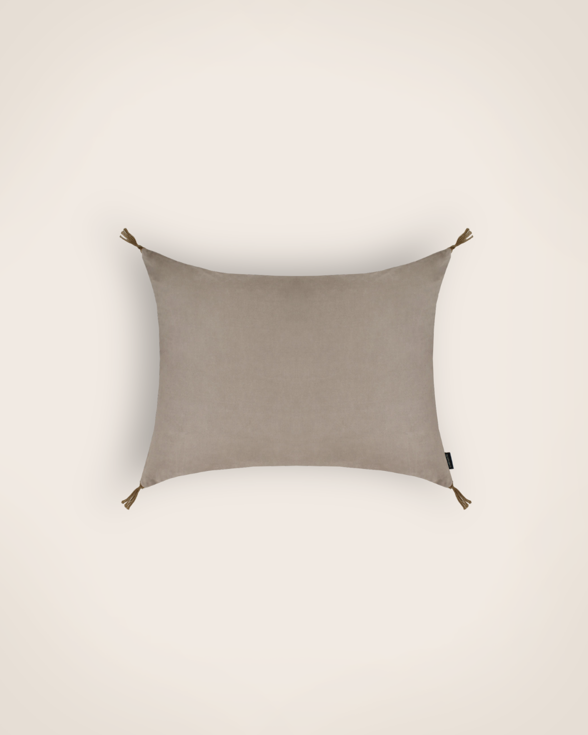 Housse de coussin Velours lavé coloris brume