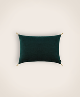 Housse de coussin Velours lavé coloris cypres
