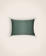 Housse de coussin Velours lavé coloris glacier