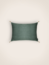 Housse de coussin Velours lavé coloris glacier