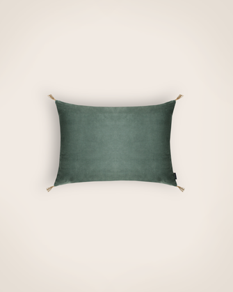 Housse de coussin Velours lavé coloris glacier