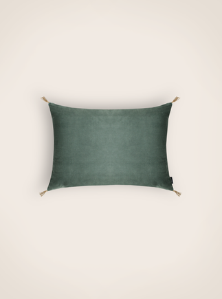 Housse de coussin Velours lavé coloris glacier