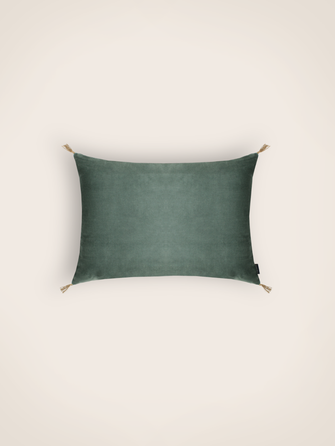 Housse de coussin Velours lavé coloris glacier