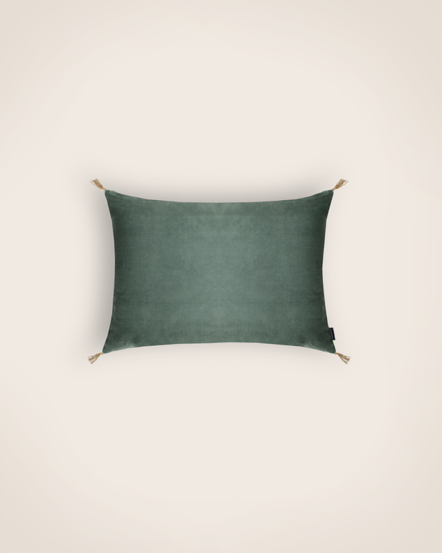 Housse de coussin Velours lavé coloris glacier