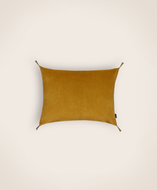 Housse de coussin Velours lavé coloris safran