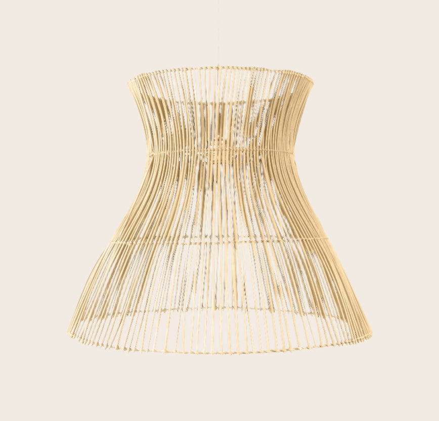 Suspension Halo en rotin