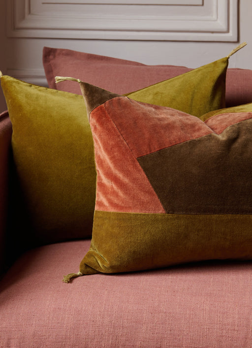 Housse de coussin Orion en patchwork couleur Noisette