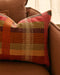 Housse de coussin en coton Loren à rayures multicolores