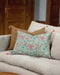 Housse de coussin Papilio Turquoise à motif floral