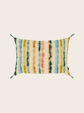 Housse de coussin rectangulaire à pompons Flusso
