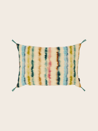 Housse de coussin rectangulaire à pompons Flusso