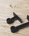 Accessoires pour tringle à rideaux en acier peint noir Ida
