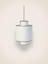 Luminaire: suspension Ilam en papier blanc 