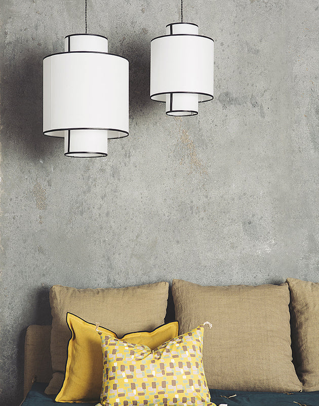 Luminaire: suspension Ilam en papier blanc 