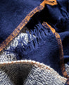 Plaid Haika indigo bleu tissé à la main