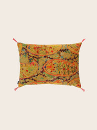 Housse de coussin Inika en velours de coton aux motifs floraux