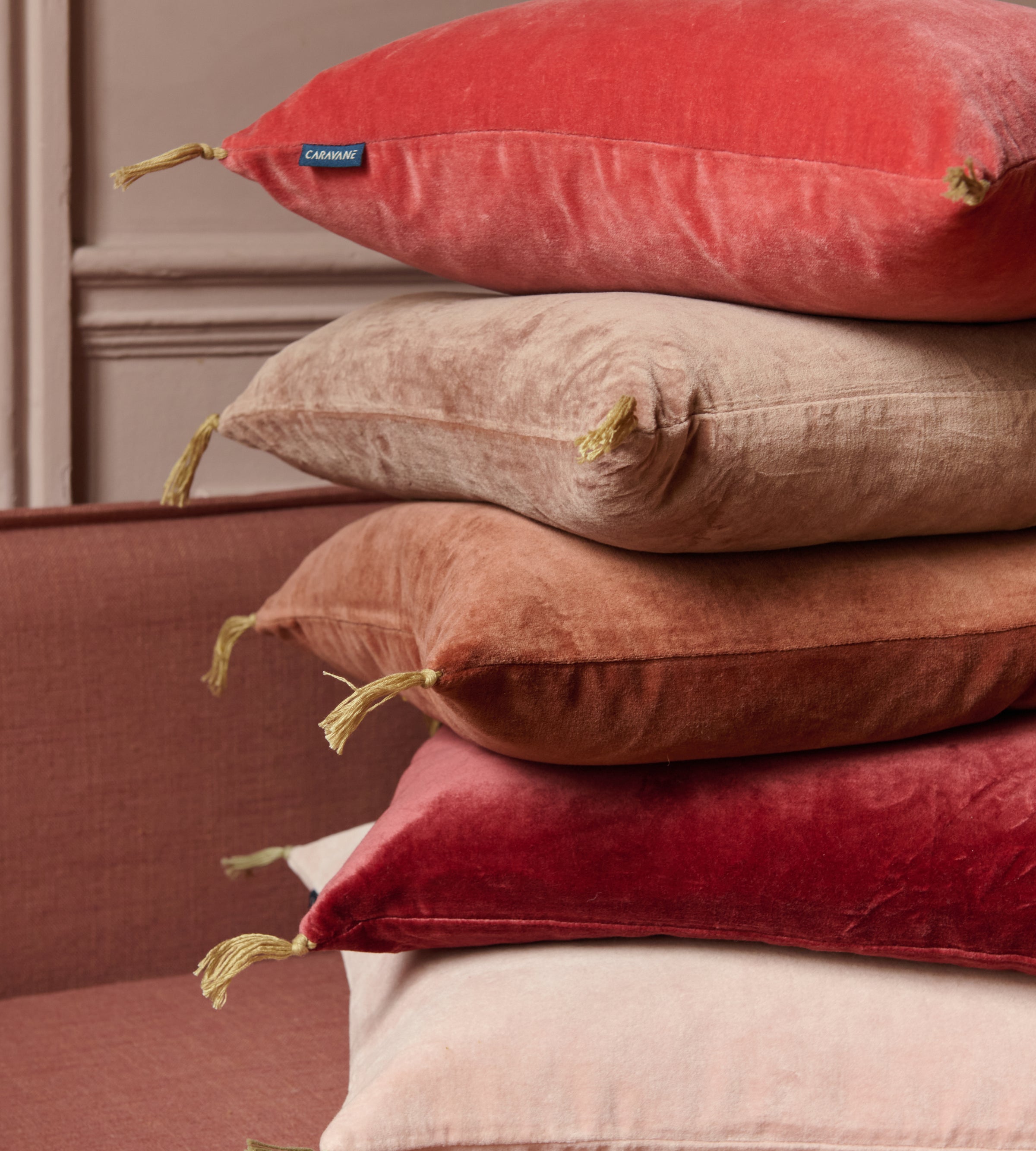 Housse de coussin Velours lavé