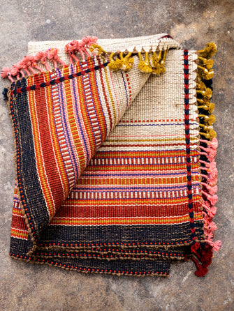 Tapis coloré Janga en coton et laine 